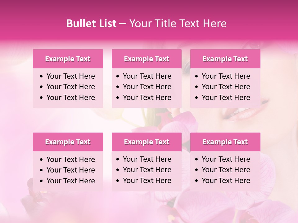 Orchid Perfection Lip PowerPoint Template