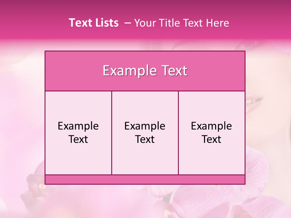 Orchid Perfection Lip PowerPoint Template