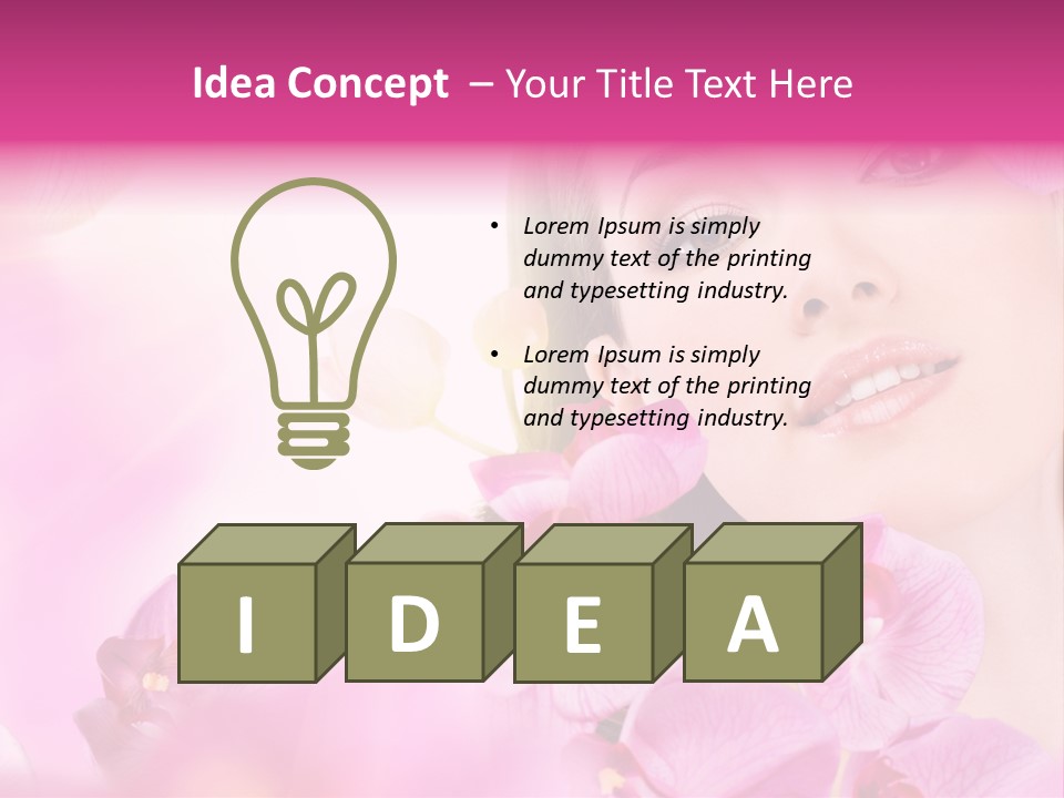 Orchid Perfection Lip PowerPoint Template