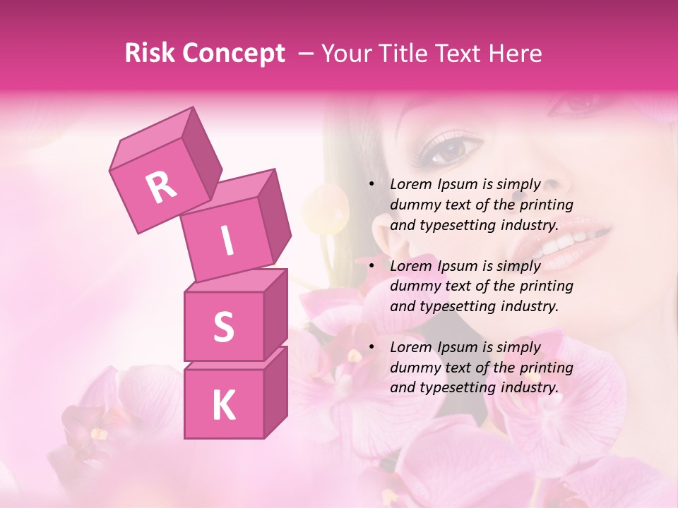 Orchid Perfection Lip PowerPoint Template