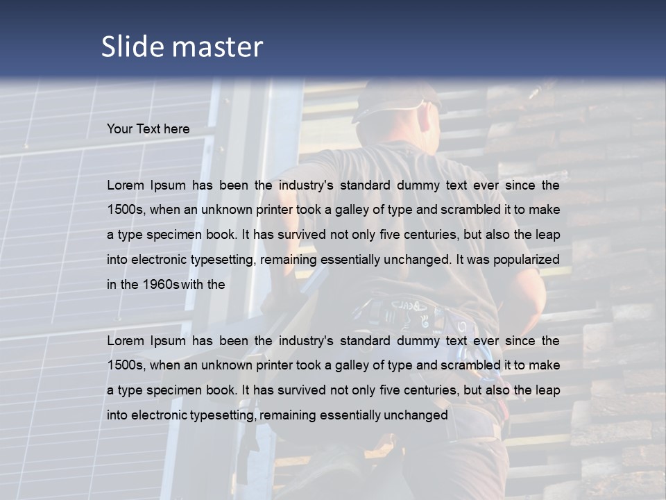 Career Man Harness PowerPoint Template