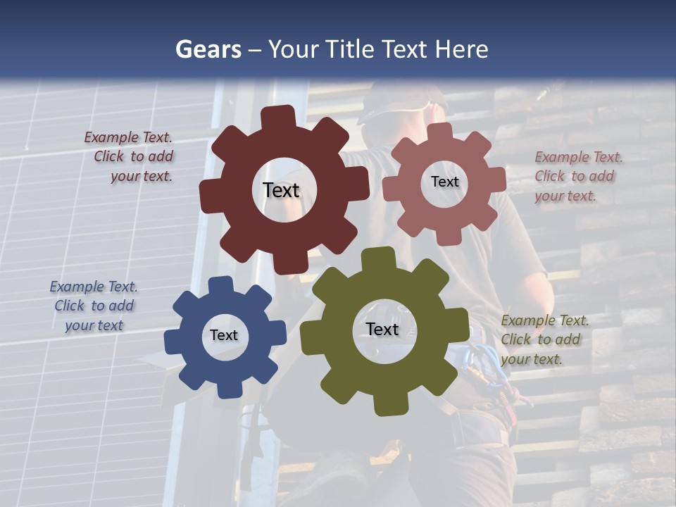 Career Man Harness PowerPoint Template