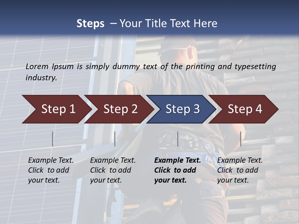 Career Man Harness PowerPoint Template