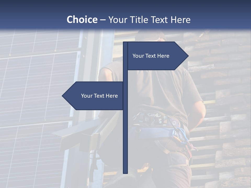 Career Man Harness PowerPoint Template