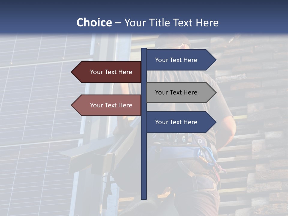 Career Man Harness PowerPoint Template