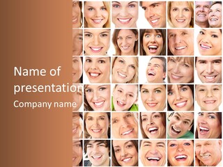 Smile Cheek Smiling PowerPoint Template