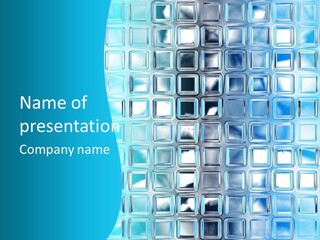 Crystal Wall Material PowerPoint Template