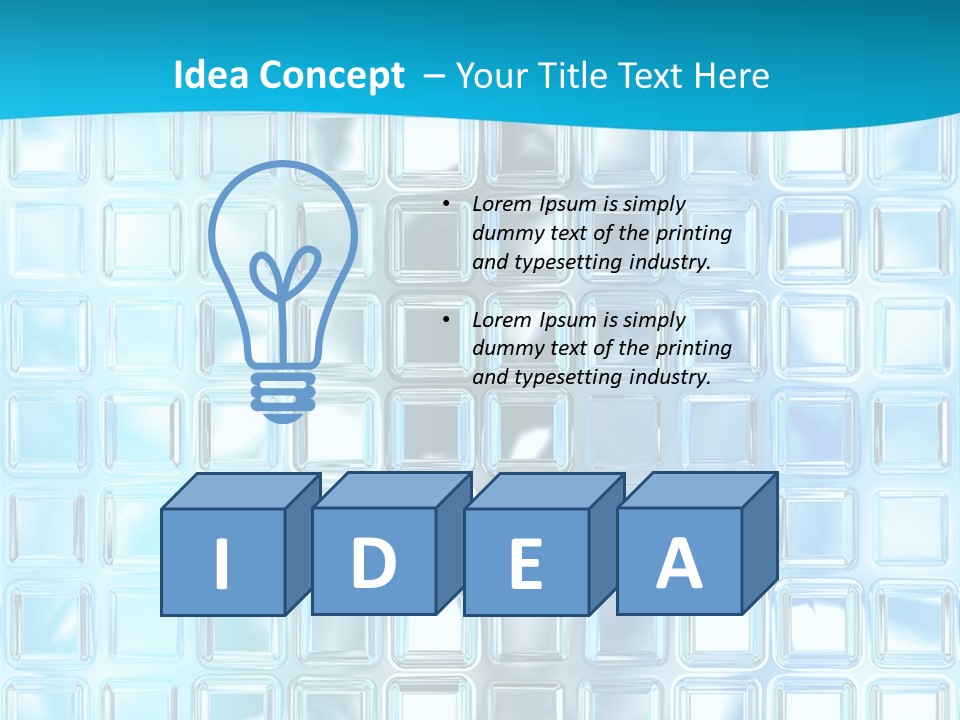 Crystal Wall Material PowerPoint Template