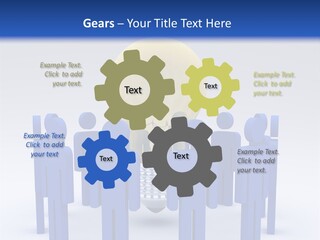 Teamwork Model Success PowerPoint Template