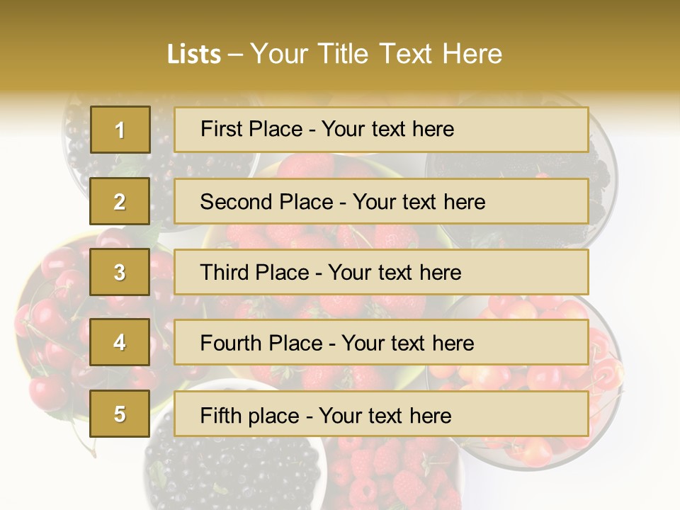 Mellow Ingredient Colored PowerPoint Template