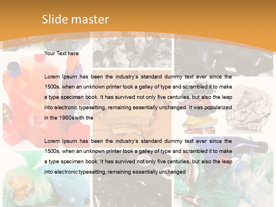 Cleansing Cardboard Container PowerPoint Template