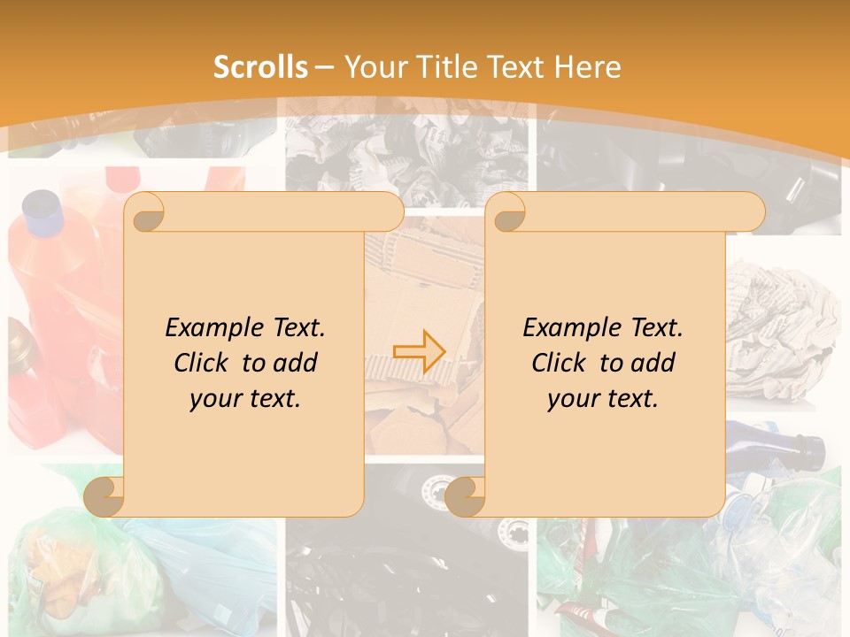 Cleansing Cardboard Container PowerPoint Template