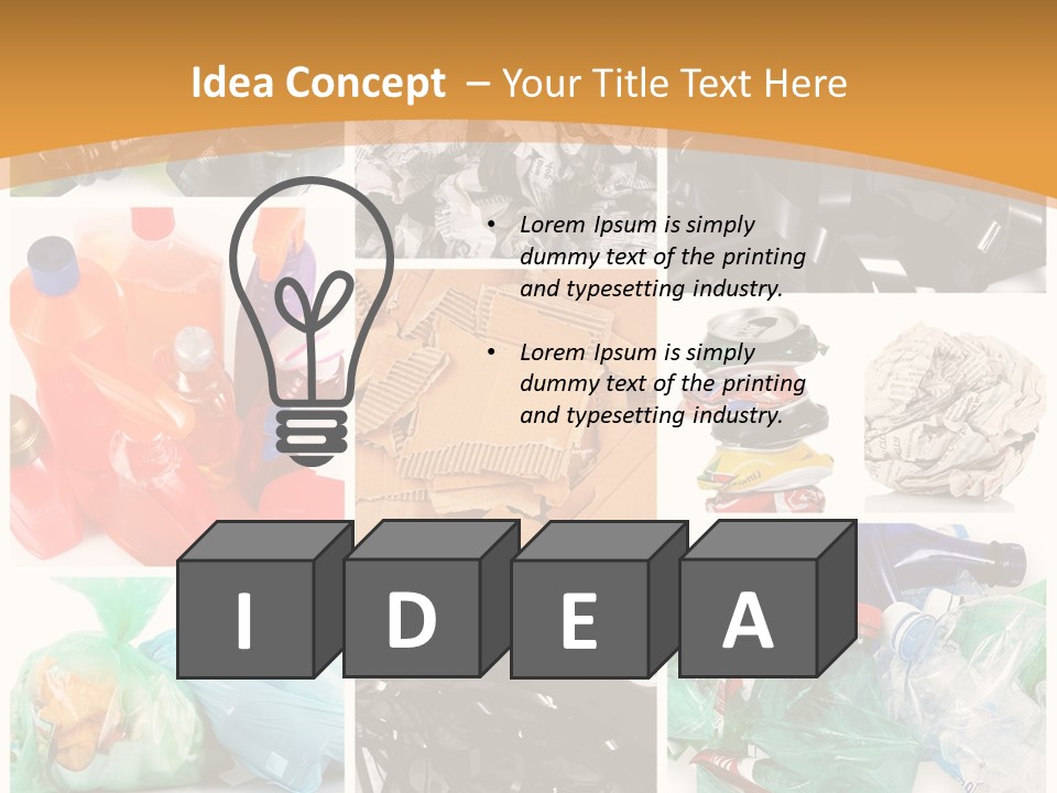 Cleansing Cardboard Container PowerPoint Template