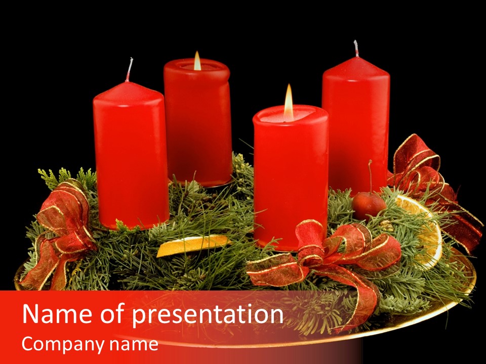 Second Solemn Red PowerPoint Template