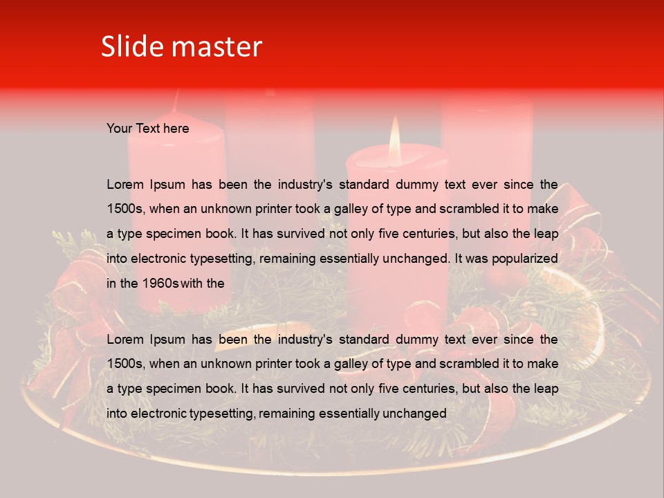 Second Solemn Red PowerPoint Template