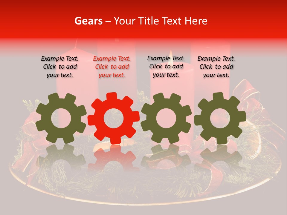 Second Solemn Red PowerPoint Template