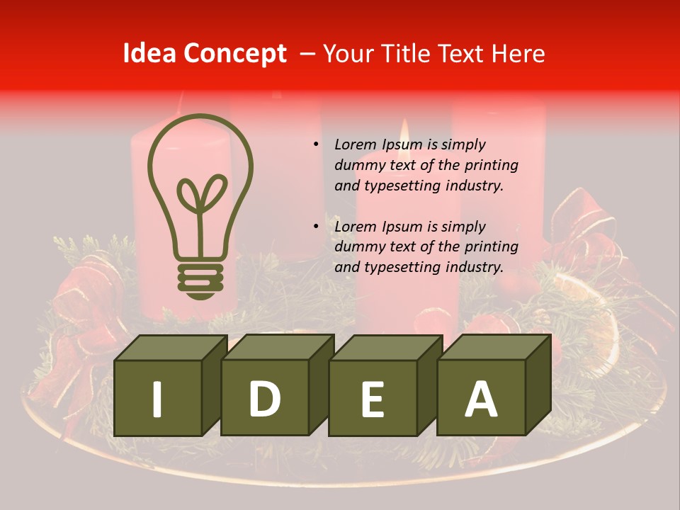 Second Solemn Red PowerPoint Template