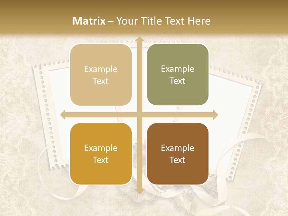 Illustration Romantic Postcard PowerPoint Template