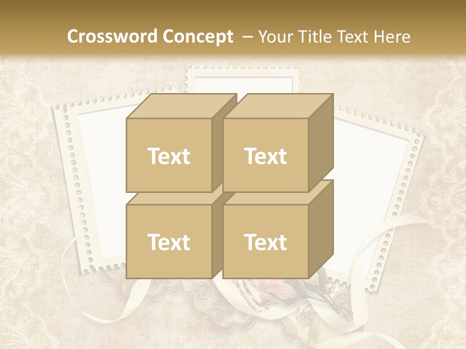 Illustration Romantic Postcard PowerPoint Template