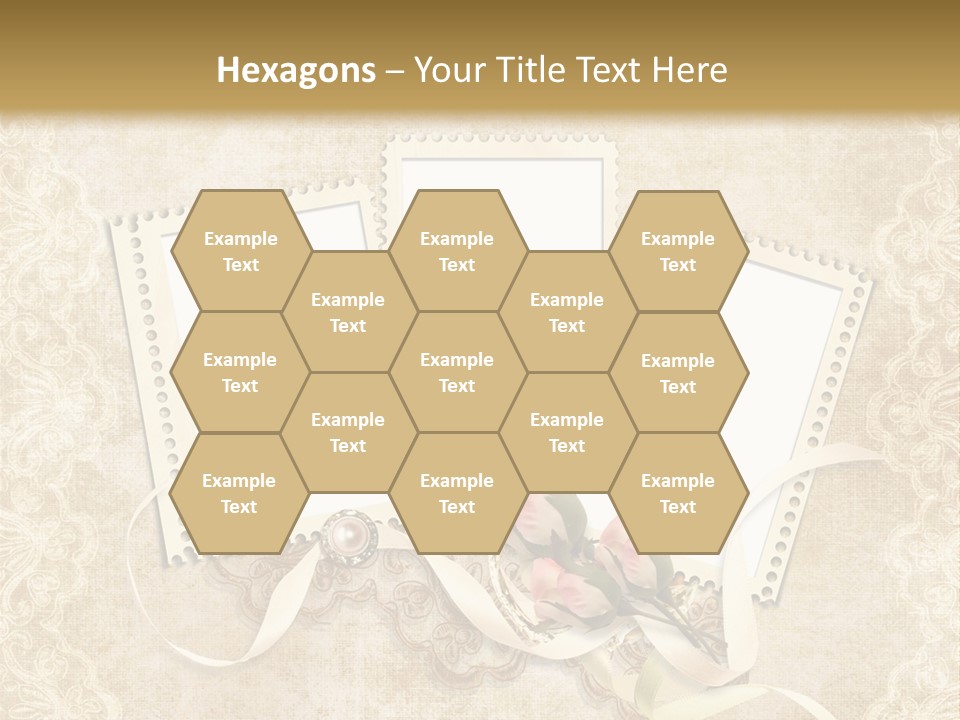 Illustration Romantic Postcard PowerPoint Template