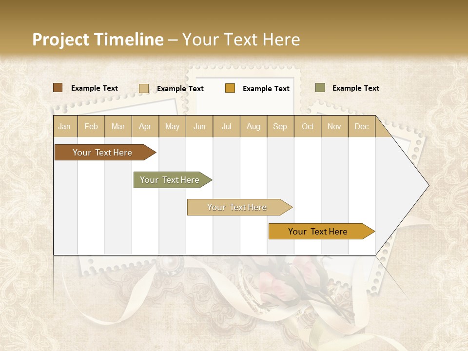 Illustration Romantic Postcard PowerPoint Template