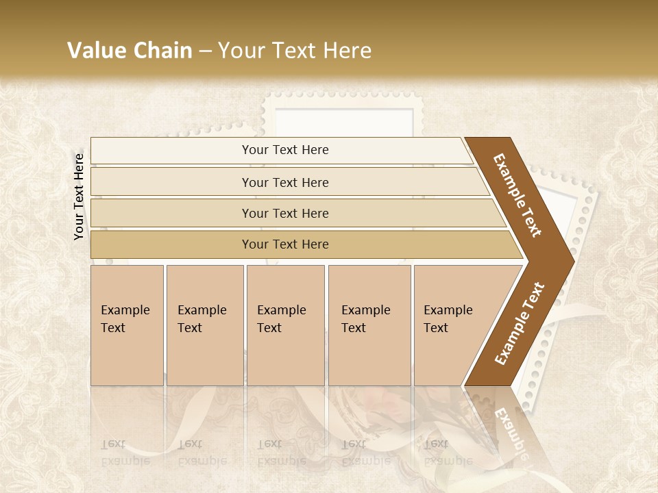 Illustration Romantic Postcard PowerPoint Template