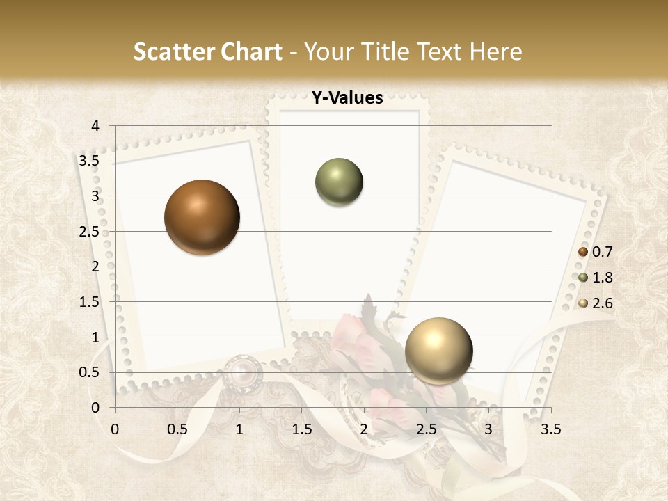 Illustration Romantic Postcard PowerPoint Template