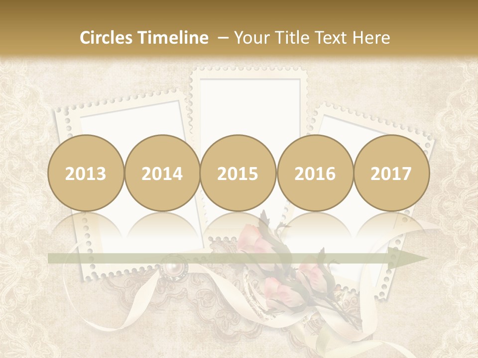 Illustration Romantic Postcard PowerPoint Template