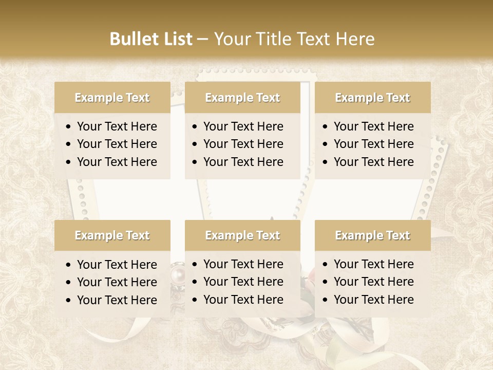 Illustration Romantic Postcard PowerPoint Template