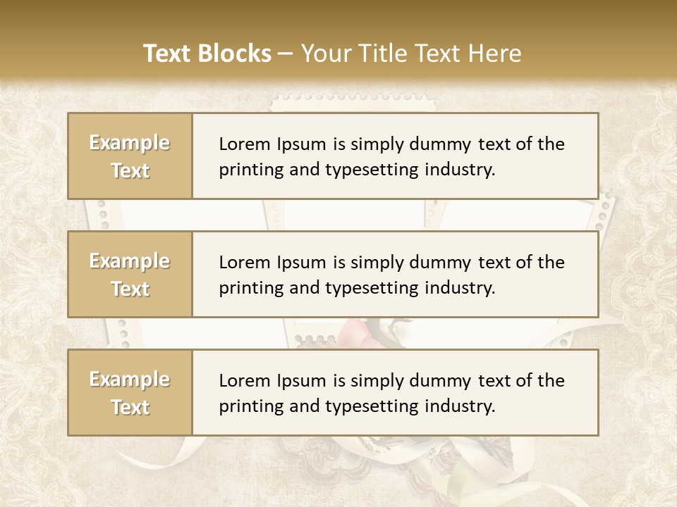 Illustration Romantic Postcard PowerPoint Template