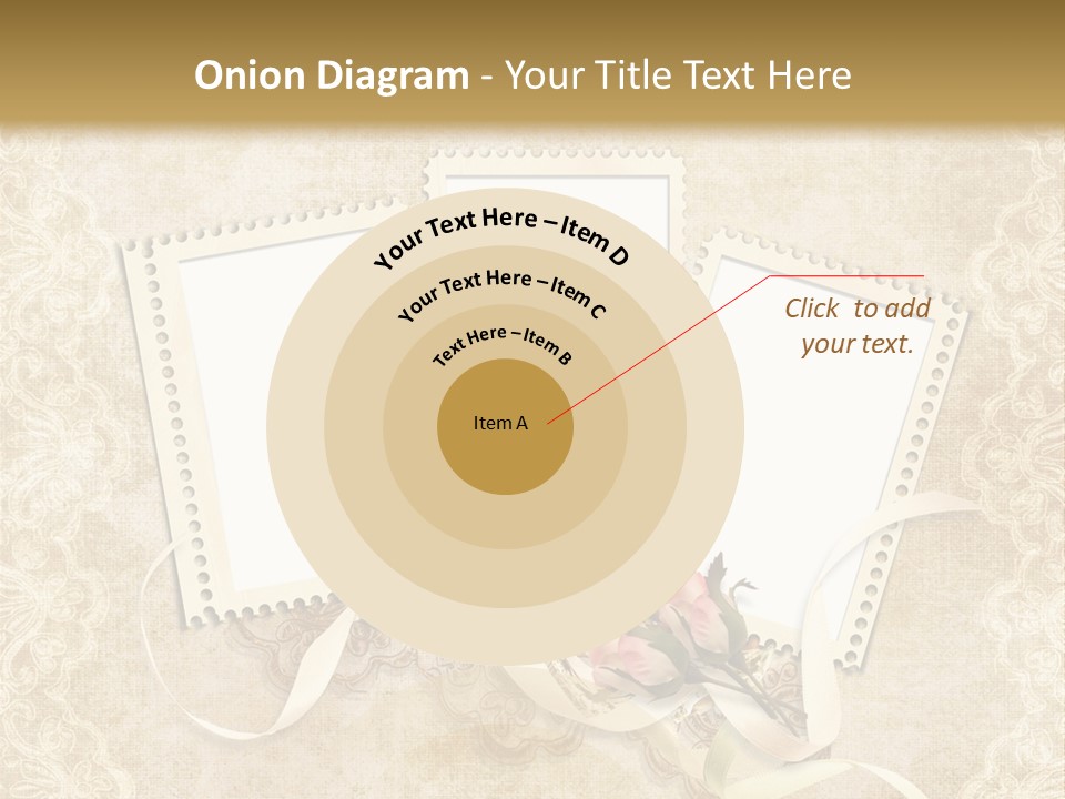 Illustration Romantic Postcard PowerPoint Template