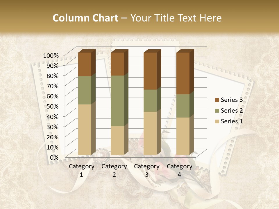 Illustration Romantic Postcard PowerPoint Template
