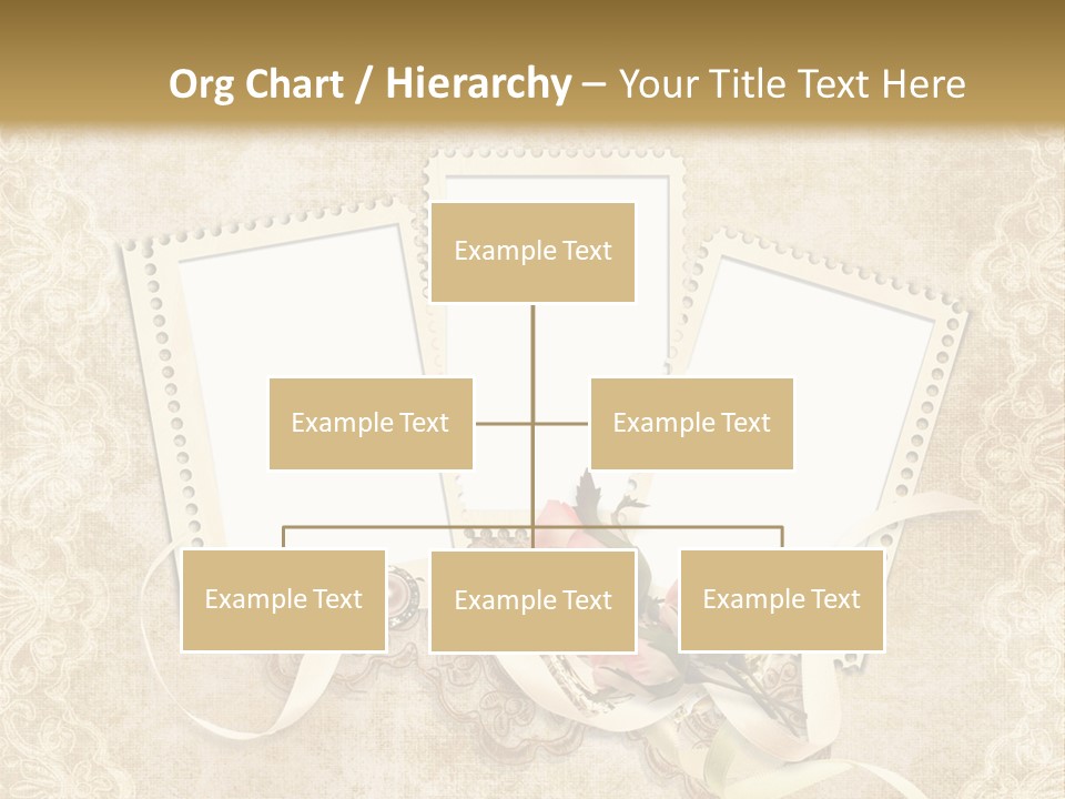 Illustration Romantic Postcard PowerPoint Template