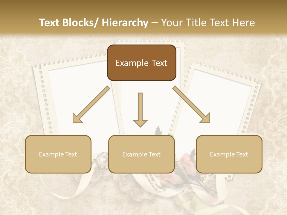 Illustration Romantic Postcard PowerPoint Template