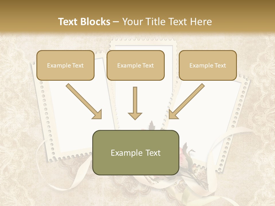 Illustration Romantic Postcard PowerPoint Template
