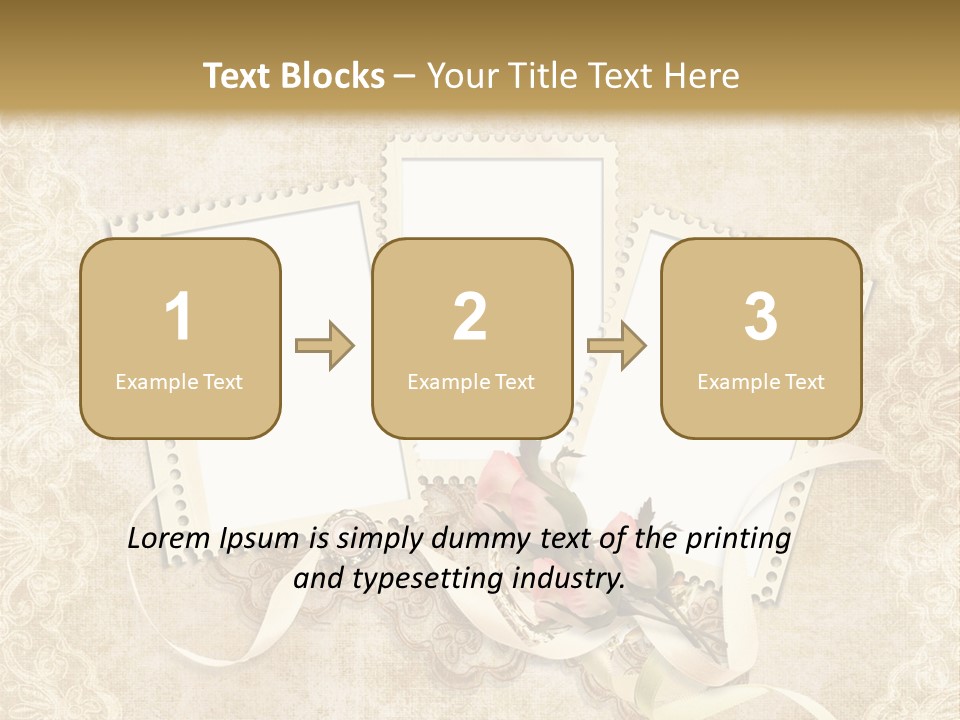 Illustration Romantic Postcard PowerPoint Template