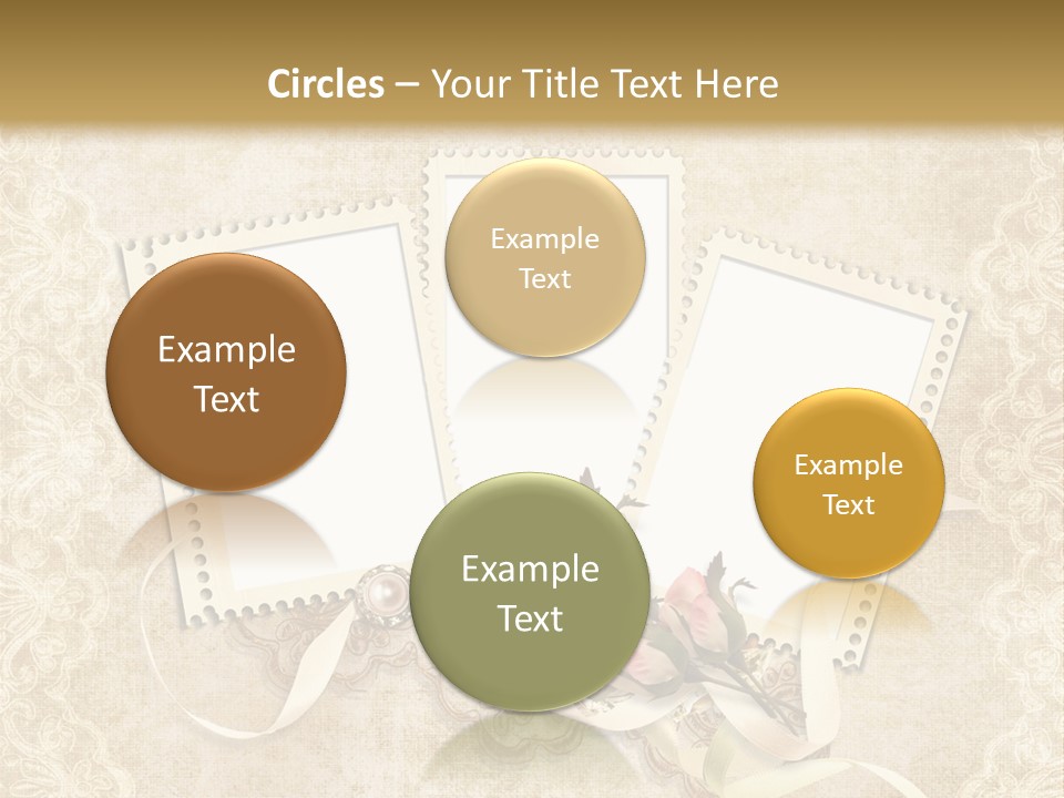 Illustration Romantic Postcard PowerPoint Template