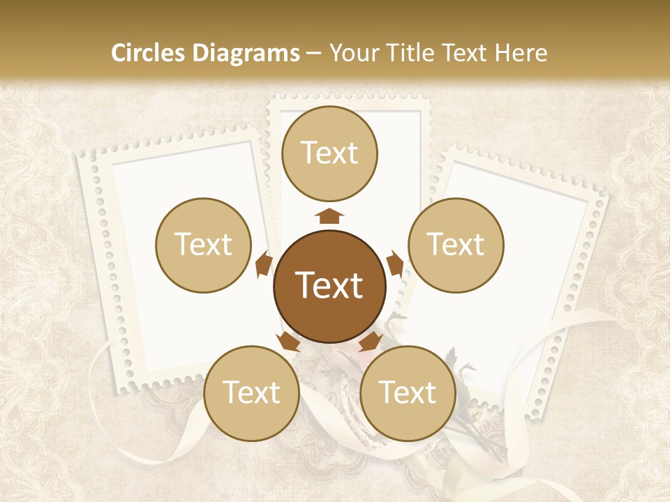 Illustration Romantic Postcard PowerPoint Template