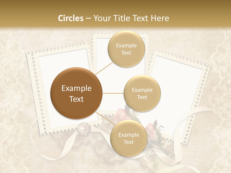 Illustration Romantic Postcard PowerPoint Template