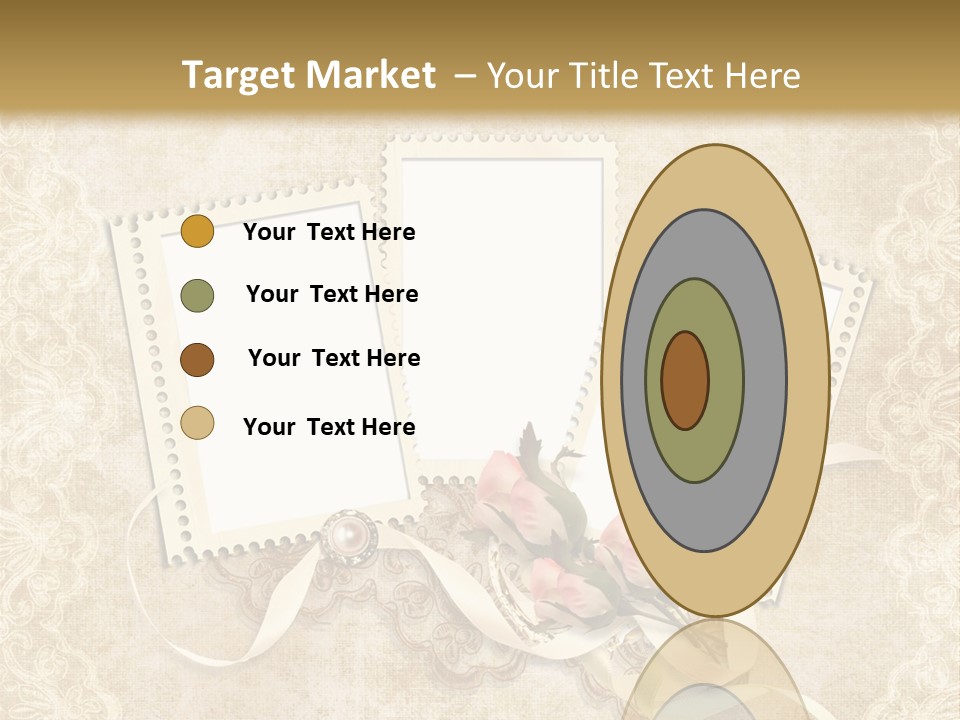 Illustration Romantic Postcard PowerPoint Template