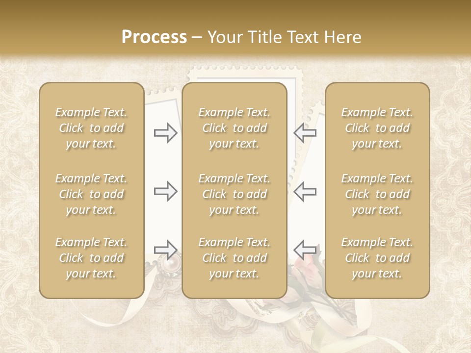 Illustration Romantic Postcard PowerPoint Template