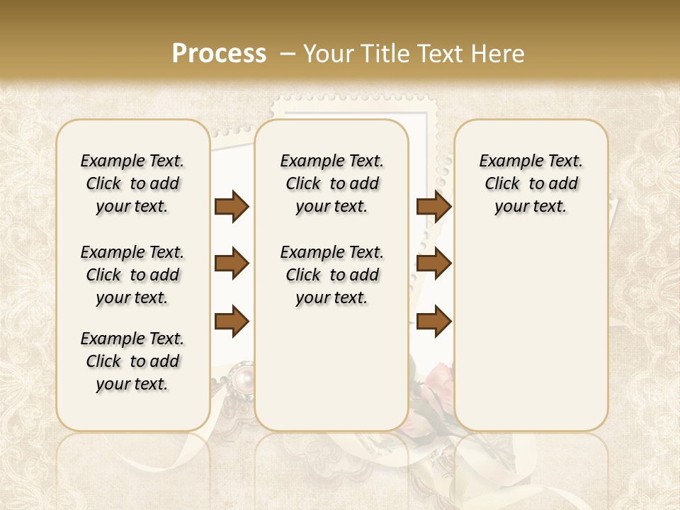 Illustration Romantic Postcard PowerPoint Template