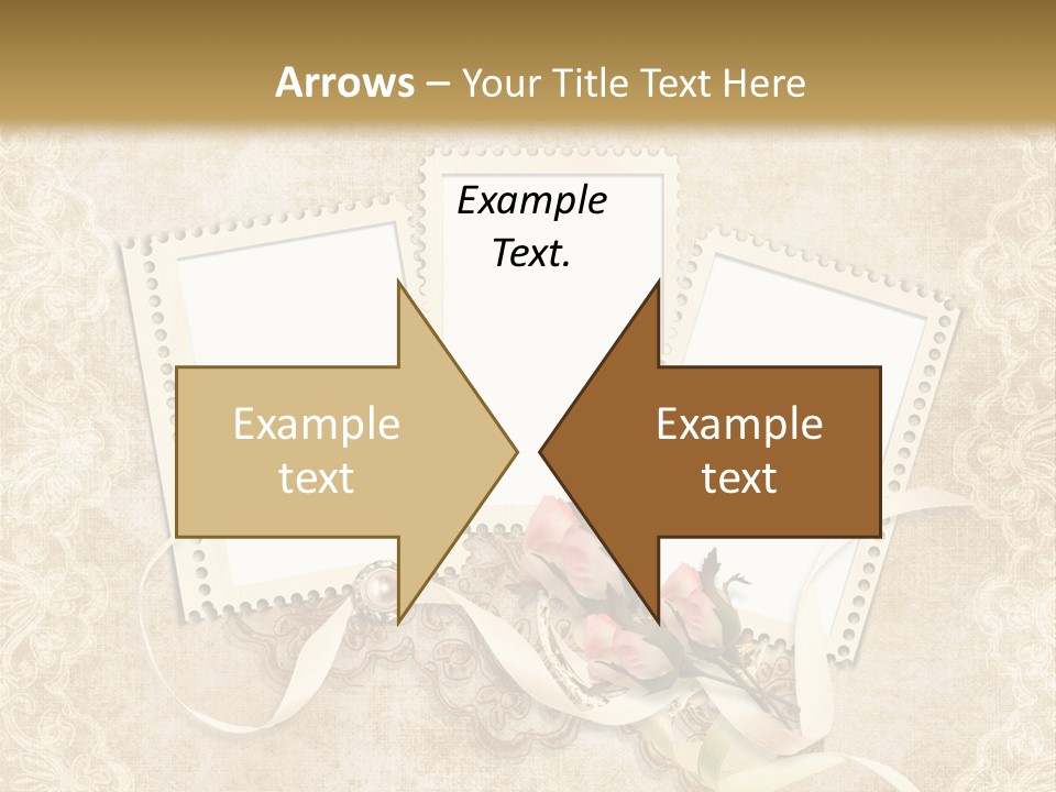 Illustration Romantic Postcard PowerPoint Template