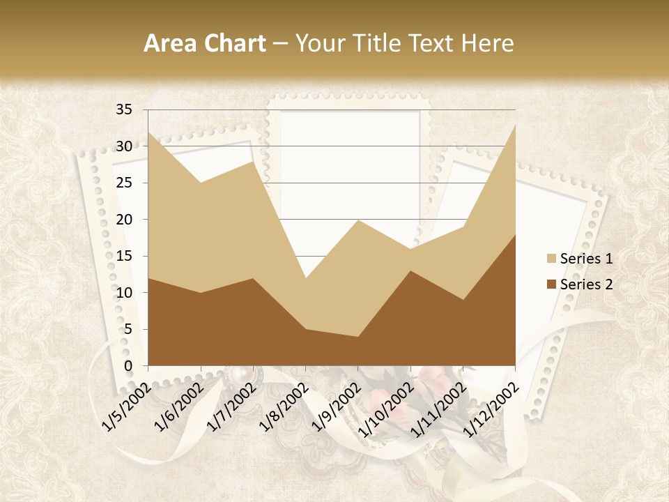 Illustration Romantic Postcard PowerPoint Template