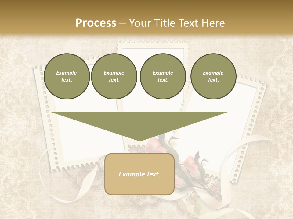 Illustration Romantic Postcard PowerPoint Template