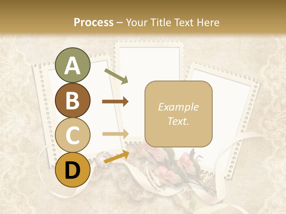 Illustration Romantic Postcard PowerPoint Template