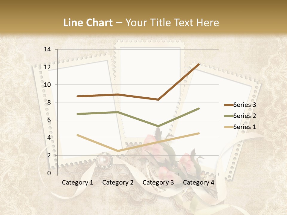Illustration Romantic Postcard PowerPoint Template