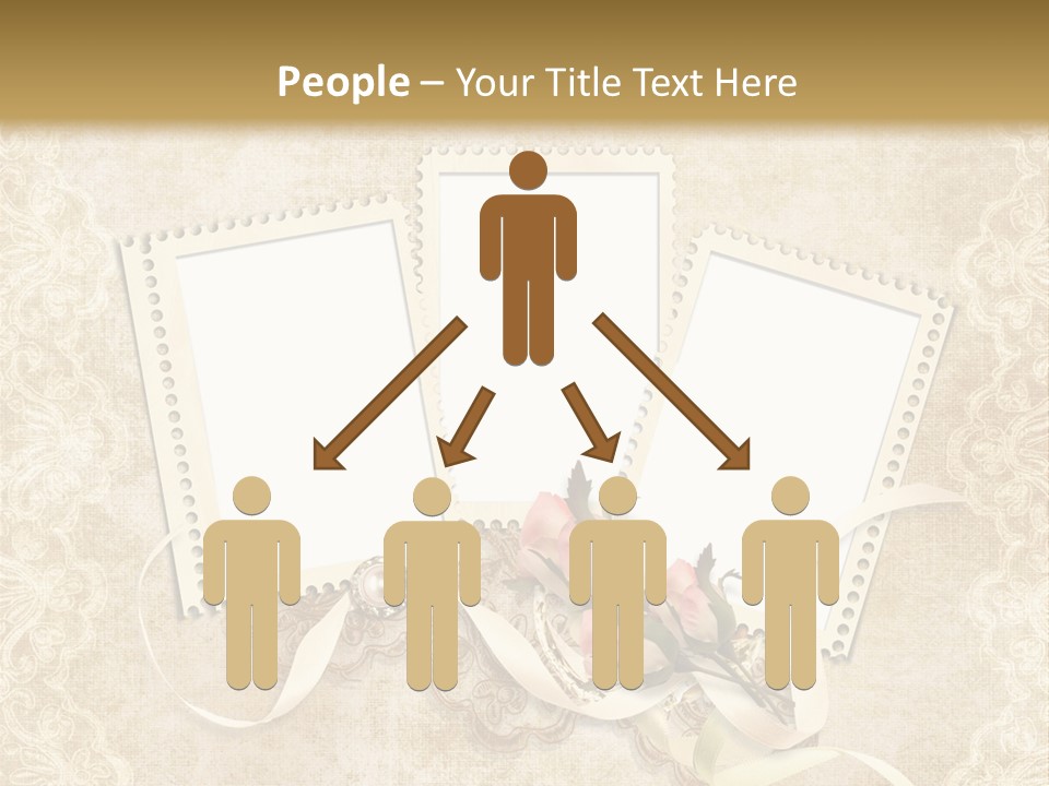 Illustration Romantic Postcard PowerPoint Template