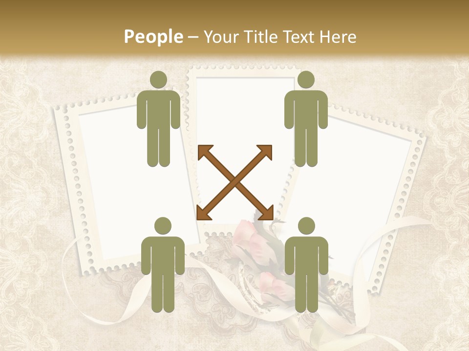 Illustration Romantic Postcard PowerPoint Template