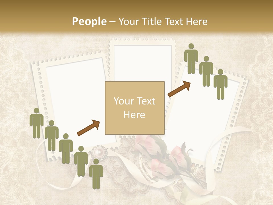 Illustration Romantic Postcard PowerPoint Template